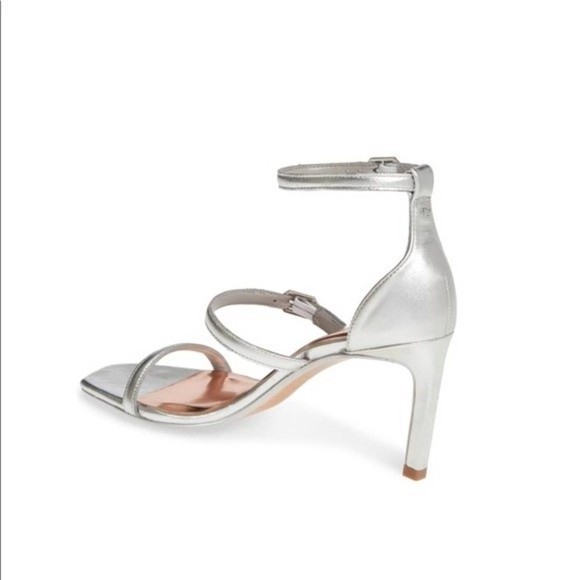 Ted Baker Triam Silver Triple Strap Sandal Size 39.5 - Picture 15 of 16